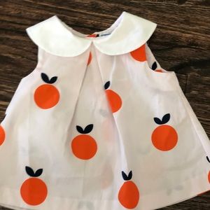 Orange top and shorts jacadi outfit